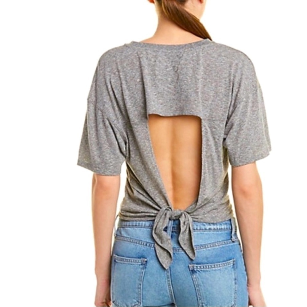 Current/Elliott The‎ Knit Camas Top Heather Grey Jersey